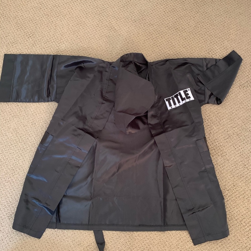 Black Silk Title Boxing Robe